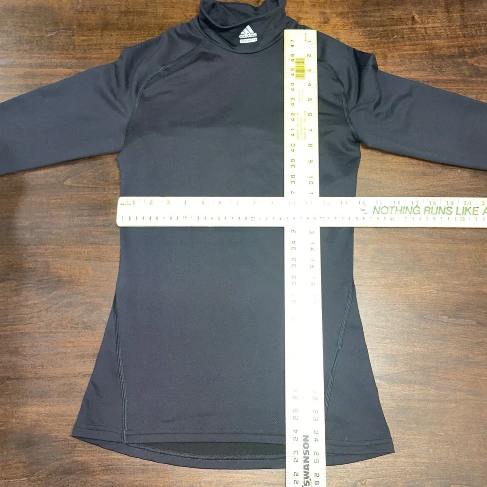 Adidas Tech Fit ClimaWarm Shirt Size Small Fitted Black Long Sleeve Mens